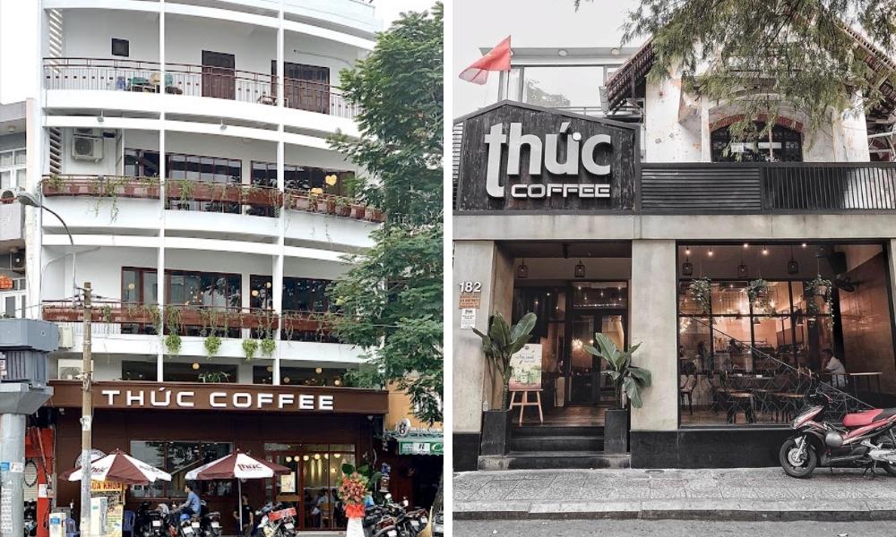 Khám Phá 15 Quán Cafe Yên Tĩnh ở Quận 1: Không Gian Thoải Mái, Thức Uống Tuyệt Hảo 25 Hai mặt tiền quán cà phê với thiết kế hiện đại, cây xanh trang trí bên ngoài.