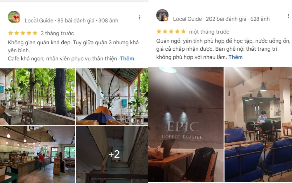 Khám Phá Top 10 Quán Cà Phê Yên Tĩnh Quận 3 Lý Tưởng Cho "Chạy Deadline" 16 Quán cà phê với không gian mở, bàn ghế gỗ, cây xanh, ánh sáng dịu nhẹ, thích hợp làm việc hoặc thư giãn.