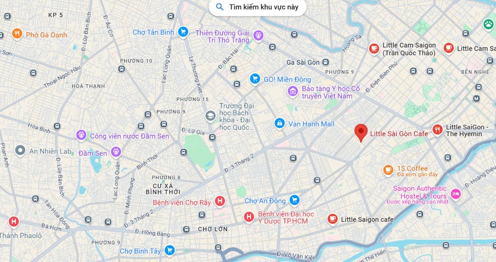 Khám Phá Top 6+ Quán Cà Phê Vỉa Hè Sài Gòn Được Giới Trẻ Yêu Thích 14 Little Saigon Cafe nằm gần Bảo tàng Y học Cổ truyền Việt Nam (Ảnh: Google Maps)