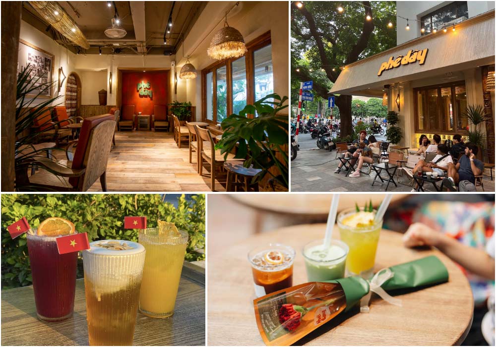 Khám Phá 8 Quán Cafe Lý Tưởng Trên Phố Phan Đình Phùng Cho Cuối Tuần Thư Giãn 7 Quán cà phê với không gian ấm cúng, đồ uống đa dạng và khách ngồi ngoài trời thư giãn.