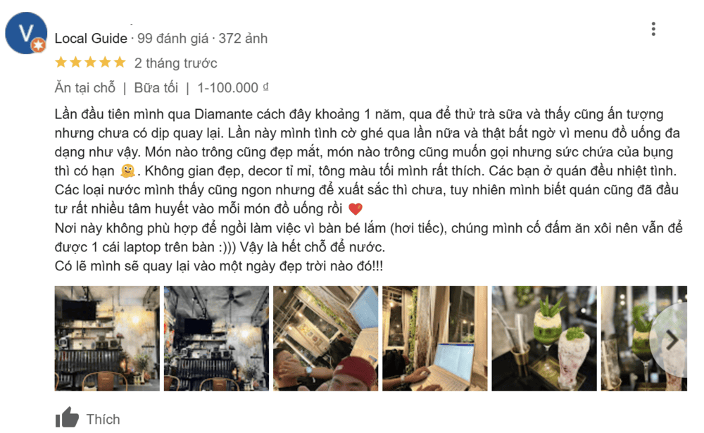 Khám Phá Top 10+ Quán Cafe Quán Thánh Lý Tưởng cho Hẹn Hò, Làm Việc và Thư Giãn 24 Đánh giá quán cà phê với hình ảnh không gian và đồ uống, kèm theo nhận xét về thực đơn và dịch vụ.