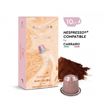ca-phe-vanilla-flavour-10-vien-tuong-thich-nespresso-202501061330_thumb Hộp cà phê viên nén cạnh viên cà phê và bột cà phê, có thông tin tương thích với máy Nespresso.