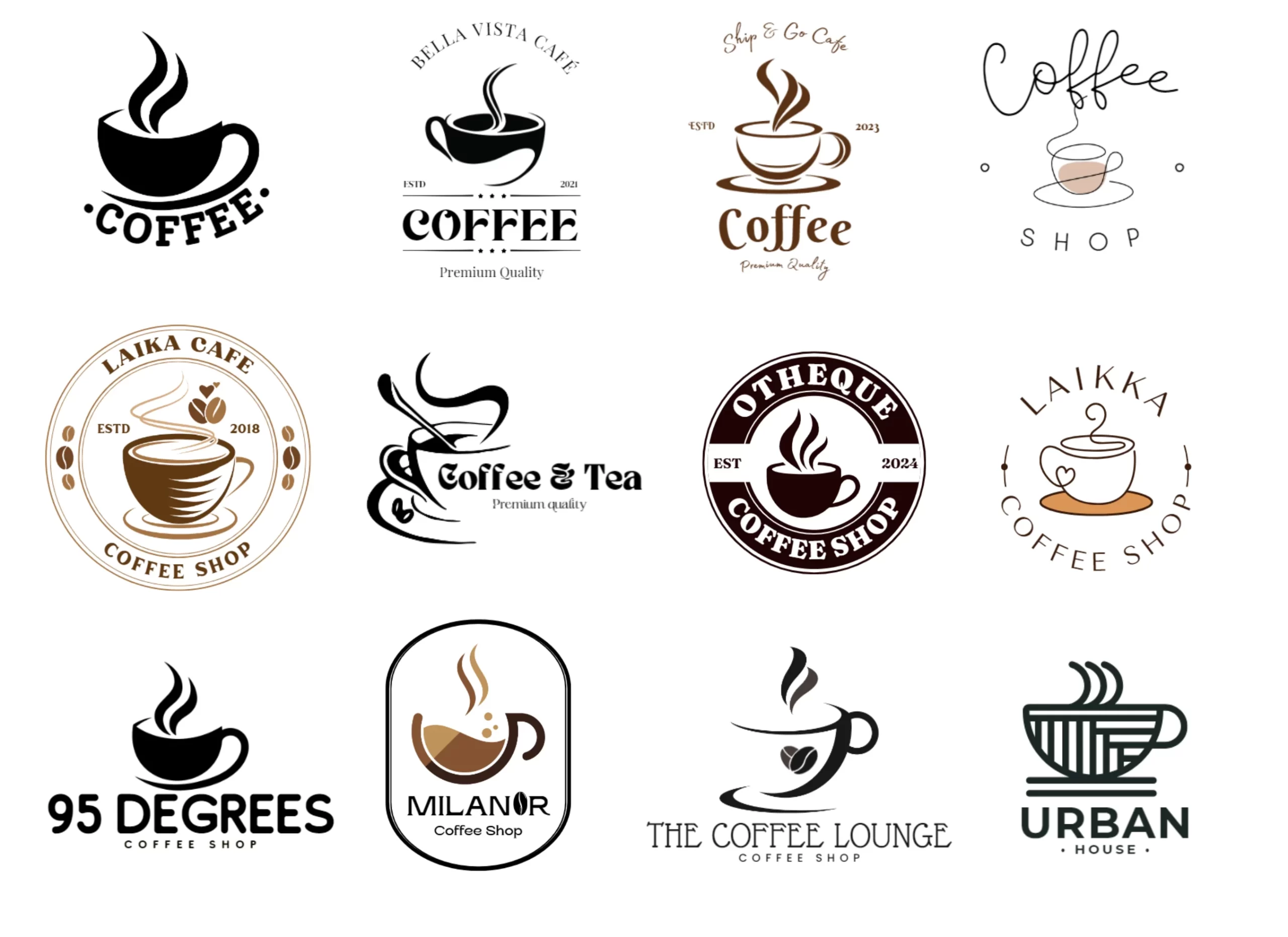 Xu huong thiet ke logo ly ca phe 2025